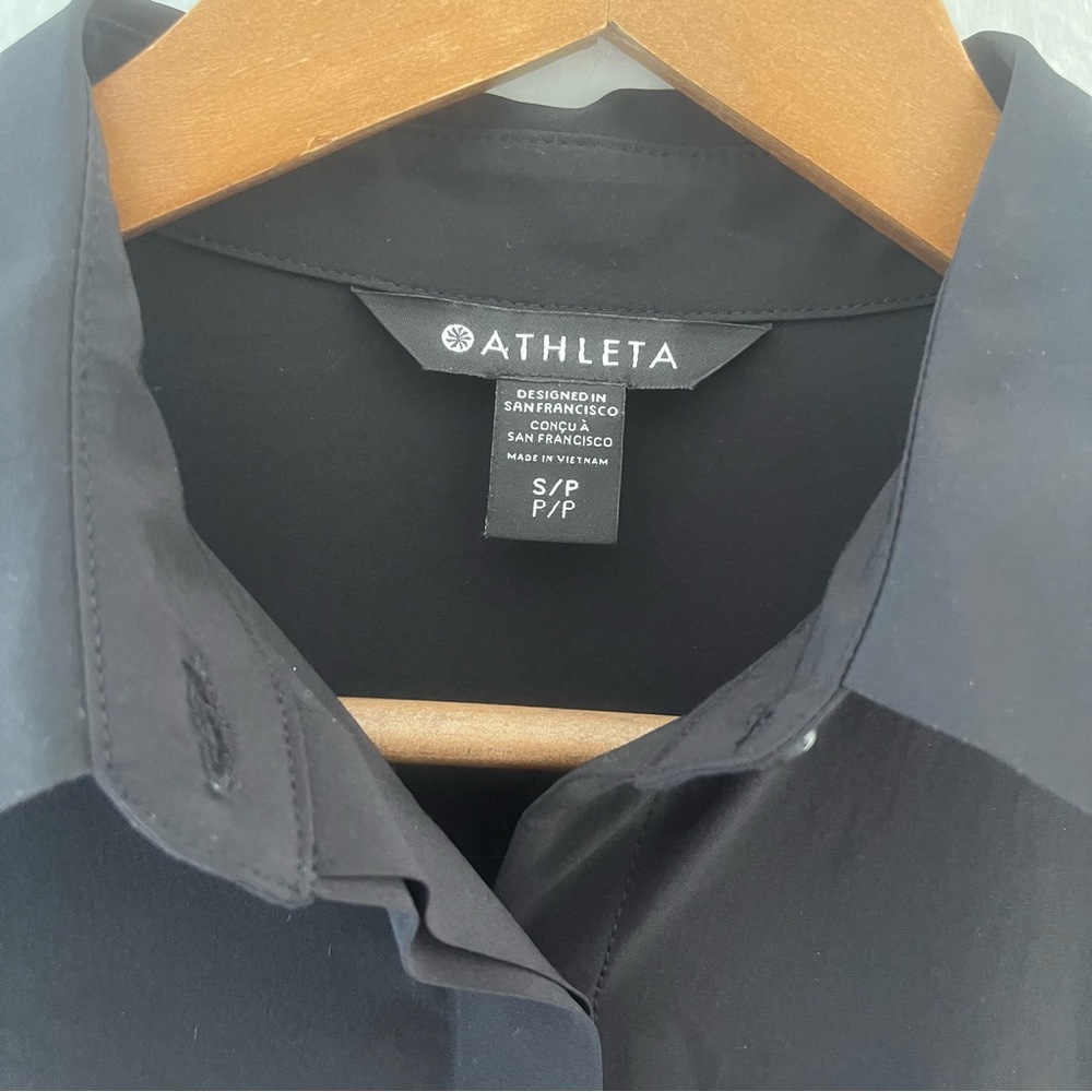 ATHLETA Urbanite Dress Black #846038 Casual Shirt Style Missing BELT Size S/P - Picture 7 of 16